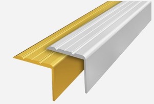 Алюминиевый порог ДПУ1 (цвет золото)